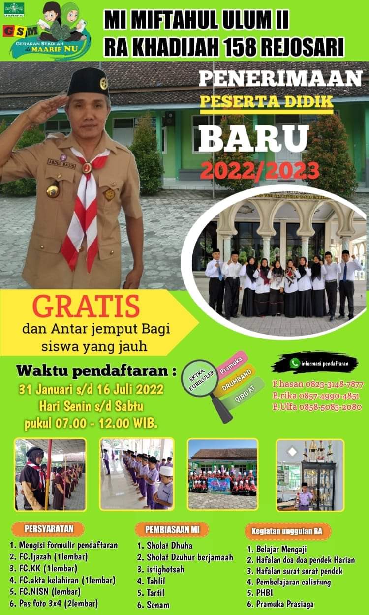 PPDB MI Mifatahul Ulum II